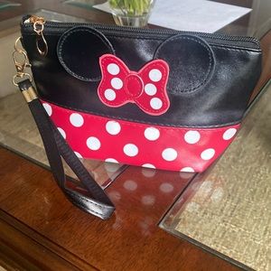 Disney Minnie mouse inspired purse wristlet bag